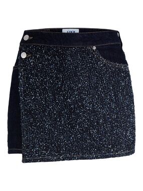 JJXX Jack & Jones Mixed Texture Navy Mini Skort